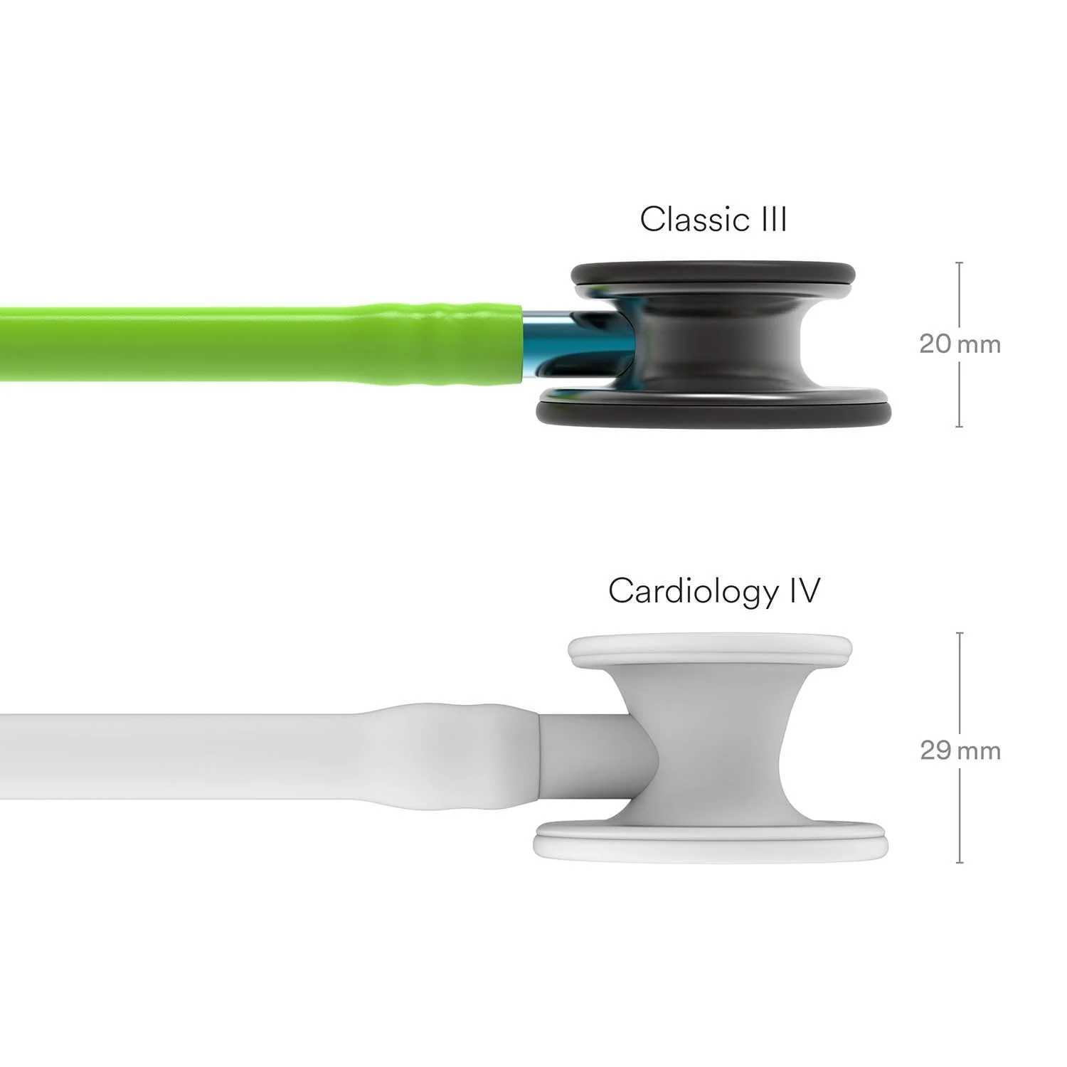 Littmann Classic III Monitoring Stethoscope: Smoke & Lime Green - Blue Stem 5875 - Image 7