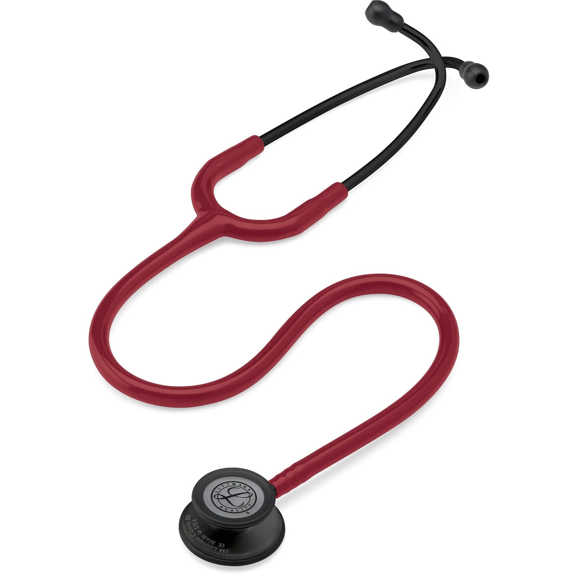 Littmann Classic III Monitoring Stethoscope: Burgundy - Black Finish 5868 - Image 2