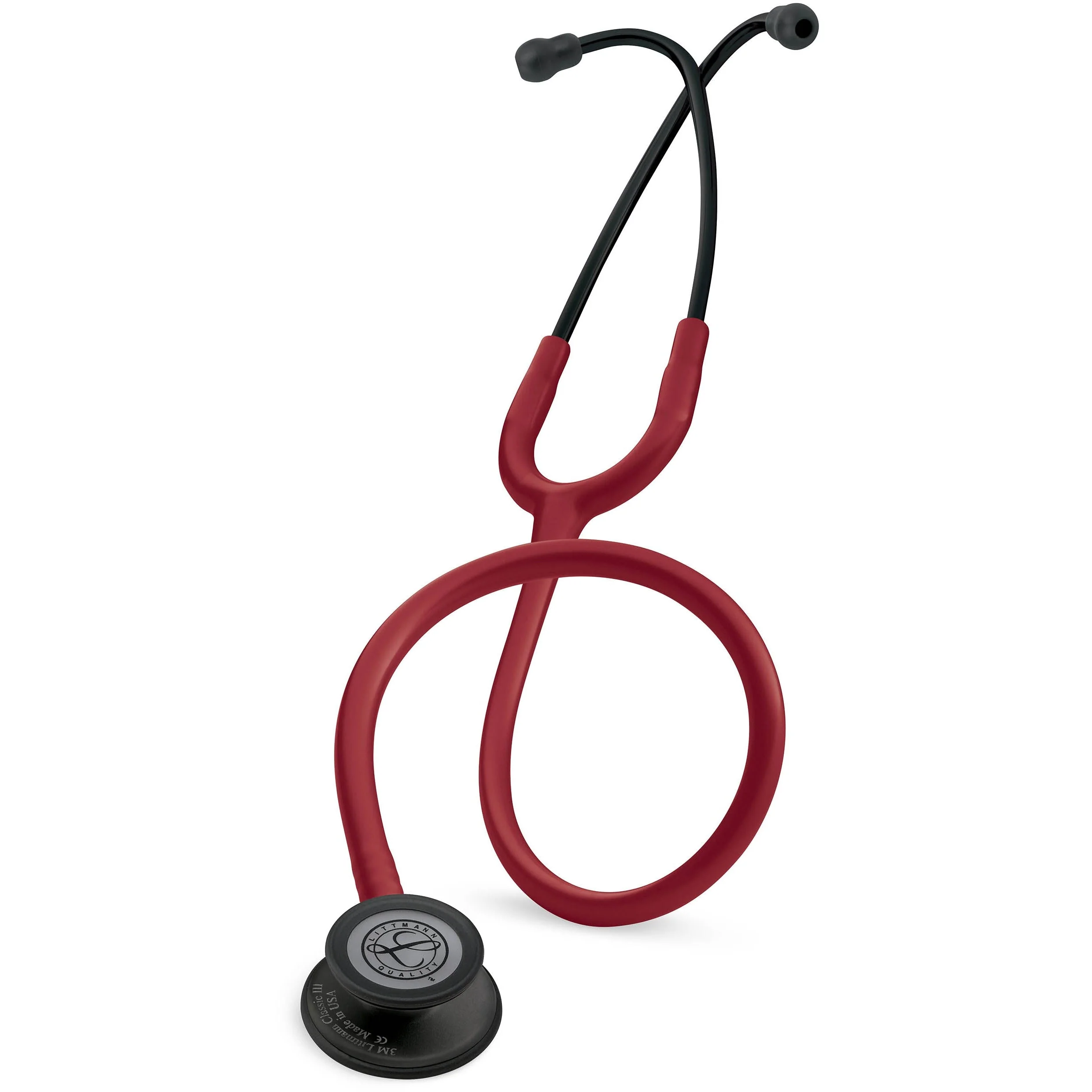 Littmann Classic III Monitoring Stethoscope: Burgundy - Black Finish 5868 - Image 4