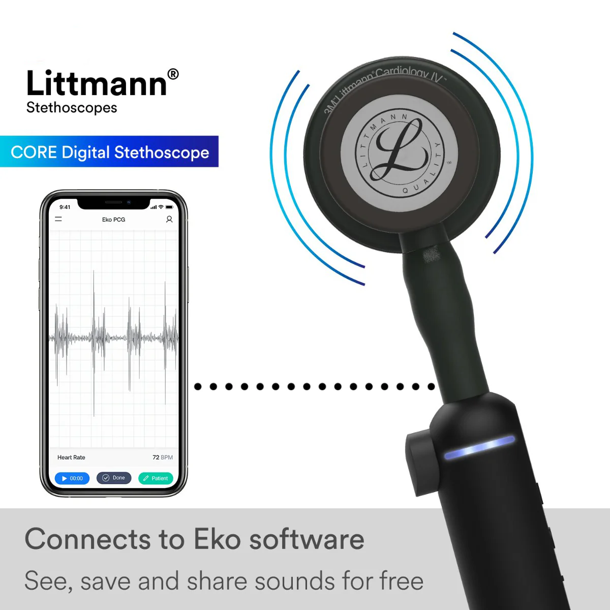 Littmann CORE Digital Stethoscope 8490 - Black - Image 12