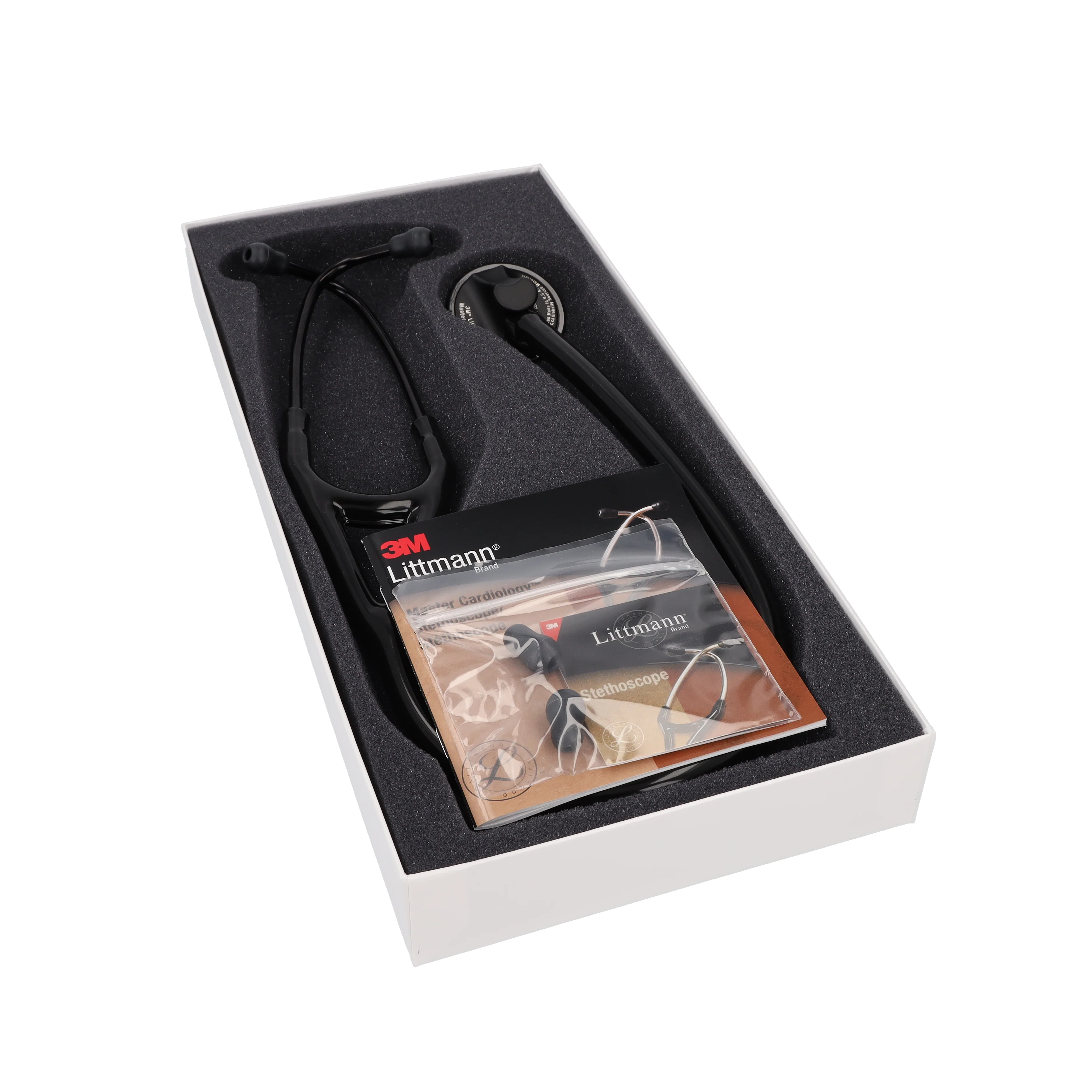 Littmann Master Cardiology Stethoscope: Black & Smoke 2176 - Image 8