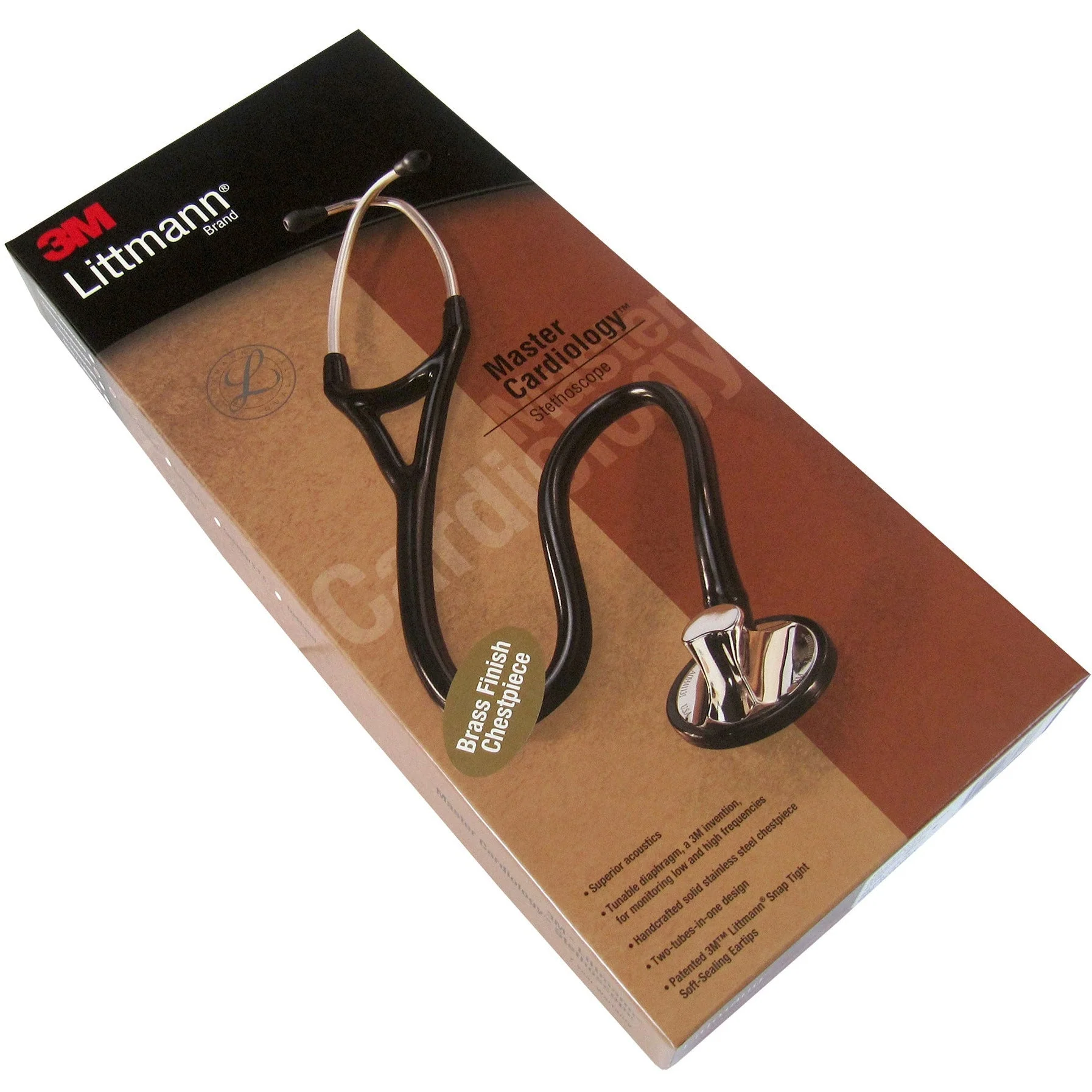 Littmann Master Cardiology Stethoscope: Black & Brass 2175 - Image 5