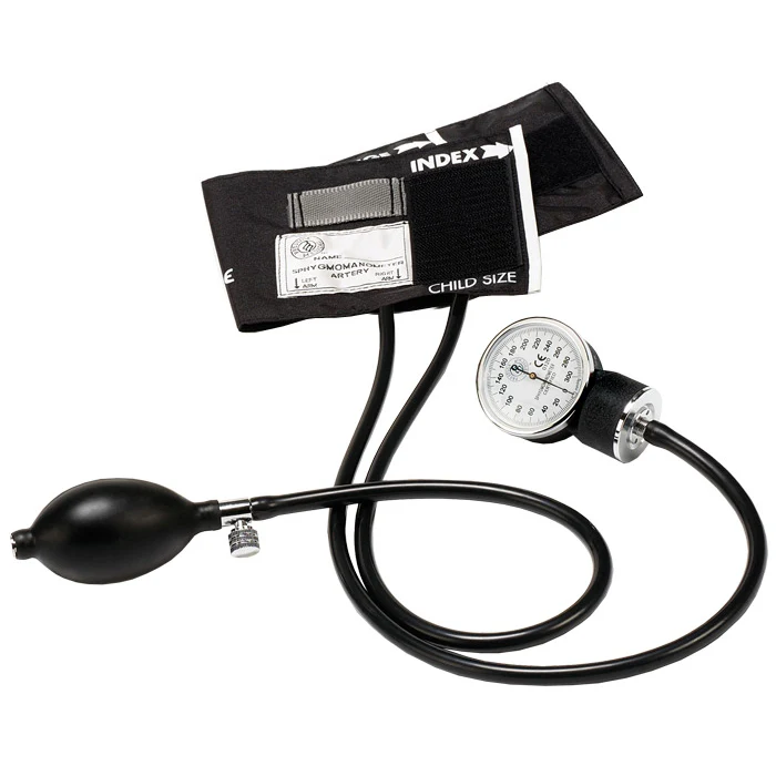 Premium Pediatric Aneroid Sphygmomanometer - Black