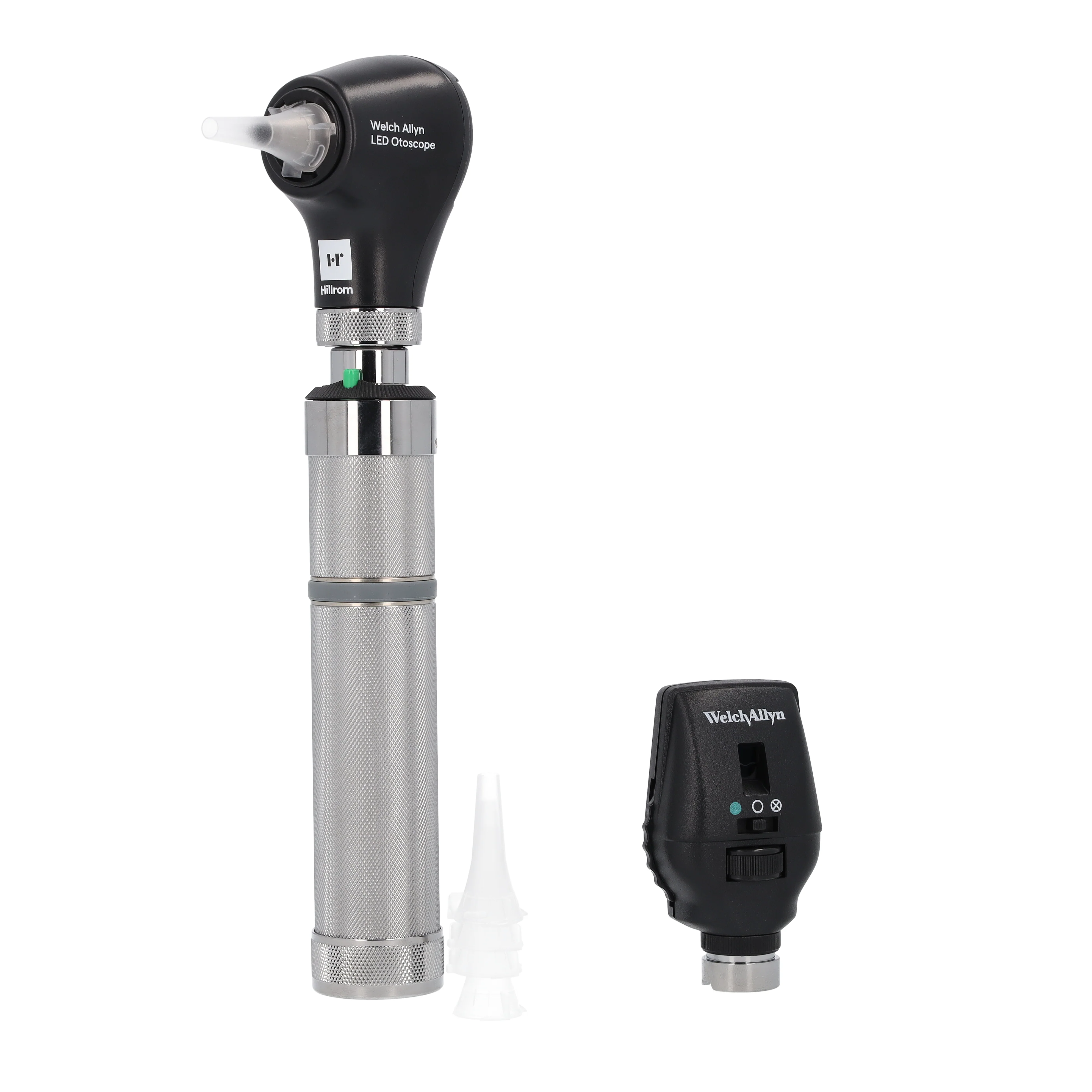 Welch Allyn 3.5V Diagnostic Set - Coaxial LED Opthalmoscope, Basic LED Otoscope, Alkaline C-Cell Battery Handle and Hard Case - Image 5
